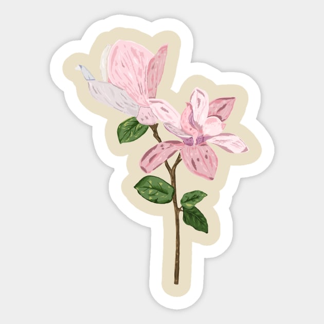 Magnolia Botanical Sticker by Salfiart